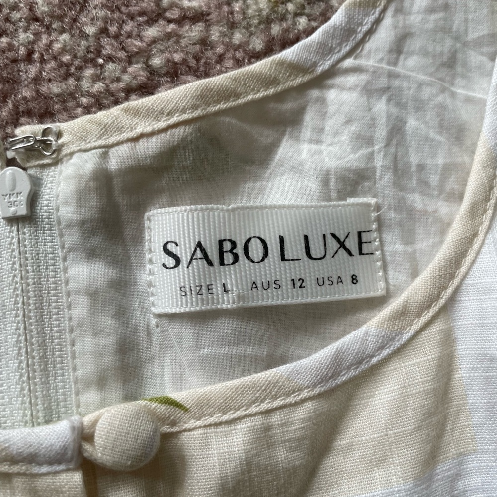 Sabo Skirt White Mini Dress with Yellow & Green Citrus Print - Picture 7 of 8
